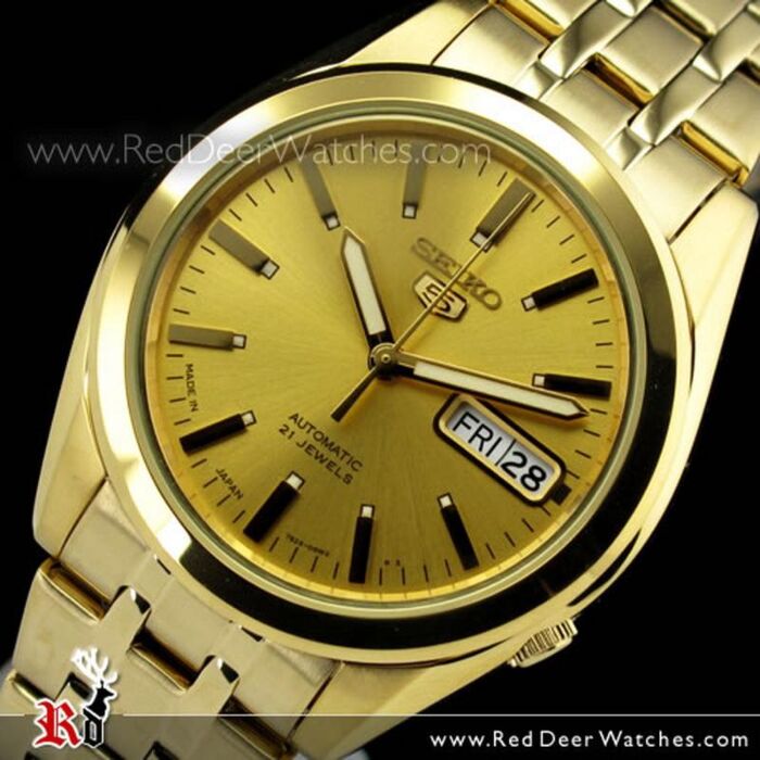 BUY Seiko 5 Gold Tone Day Date Mens Watch SNKH02J1 SNKH02 - Buy Watches  Online | SEIKO Red Deer Watches