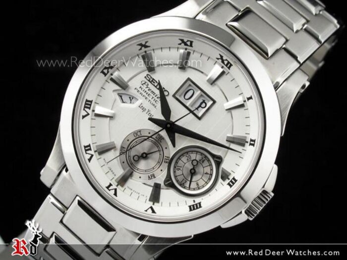 Seiko Premier Kinetic Perpetual Sapphire Mens Watch SNP001P1 SNP001