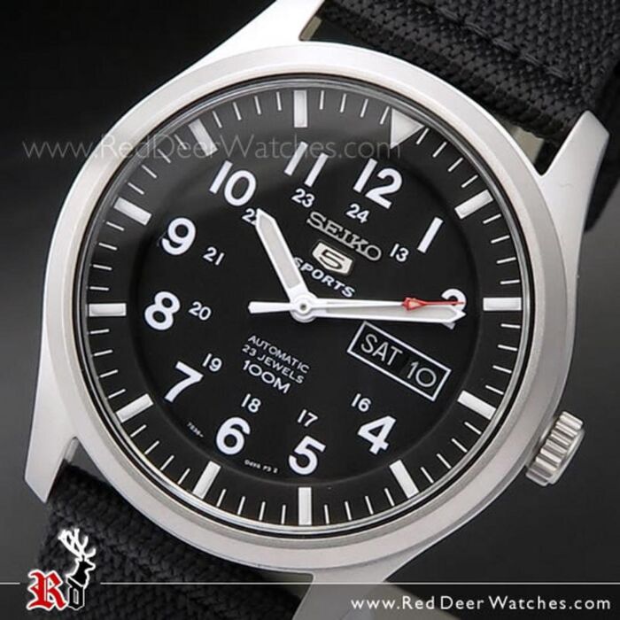 BUY Seiko 5 Military Automatic 100m Mens Nylon Watch SNZG15K1, SNZG15 - Buy Watches | SEIKO Red Deer Watches