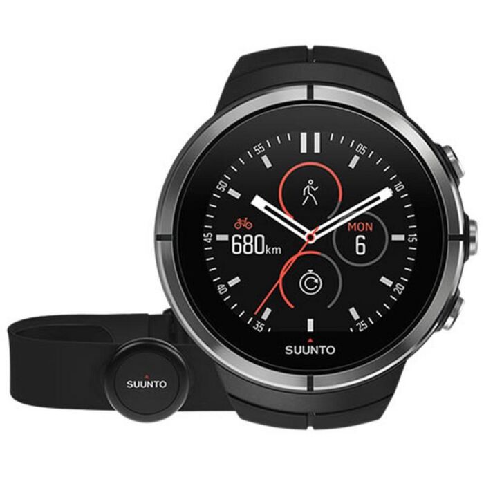 Suunto Spartan Ultra Black Multisport Bluetooth GPS Watch with Heart Rate  Belt