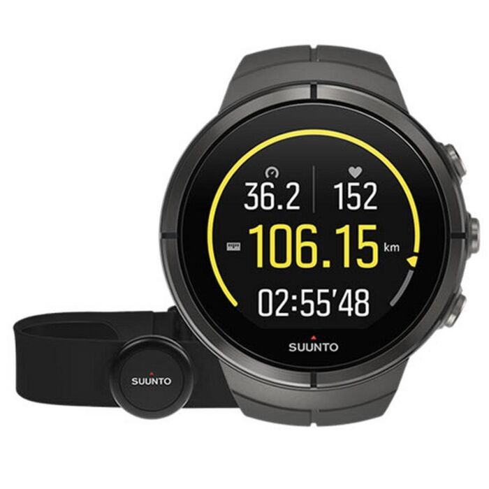 Suunto Spartan Ultra Stealth Titanium Multisport Bluetooth GPS Watch with  Heart Rate Belt