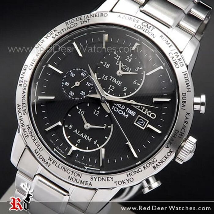 BUY Seiko Chronograph Alarm World Time Mens Watch SPL049P1, SPL049
