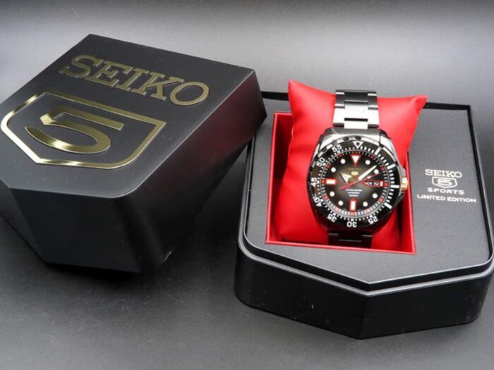 BUY Seiko 5 Automatic Limited Edition All Black Mens Watch