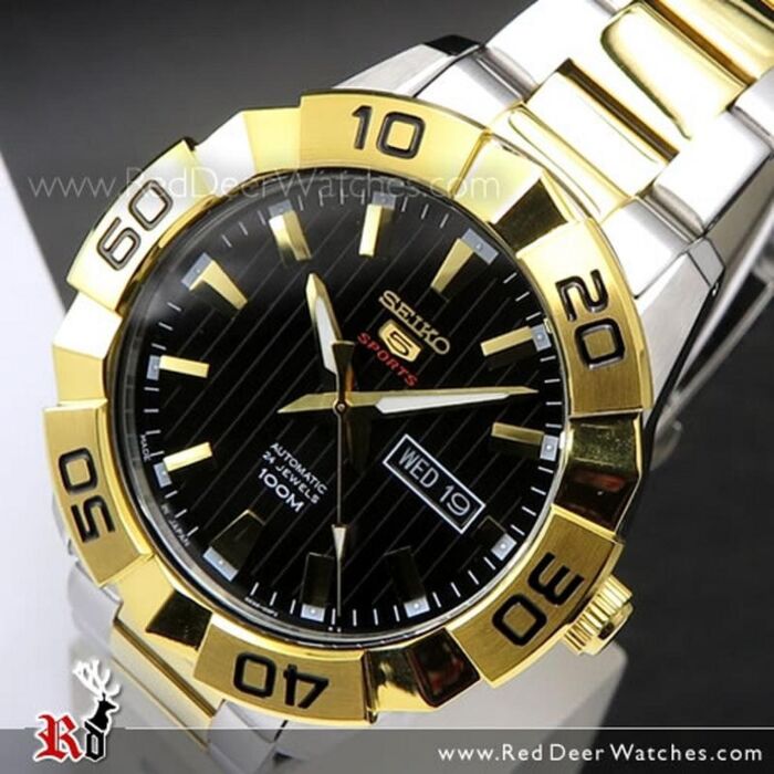未使用★SEIKO 5 SPORTS ブラック ゴールド SRPK18 – Seiko USA