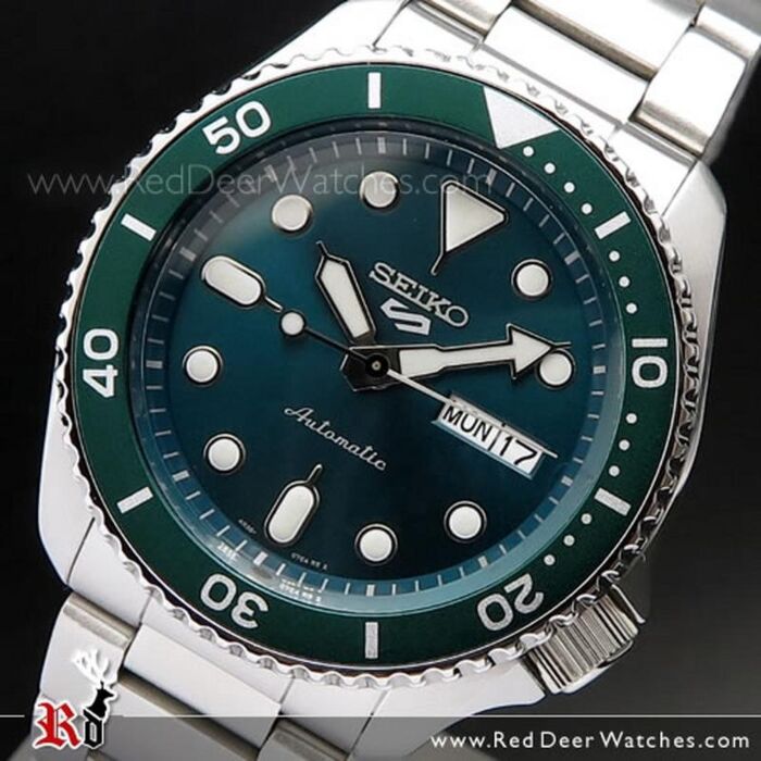 Seiko 5 Sports Green Dial Stainless Steel 100M Automatic Watch SRPD61K1 - Buy Online | SEIKO Red Deer Watches