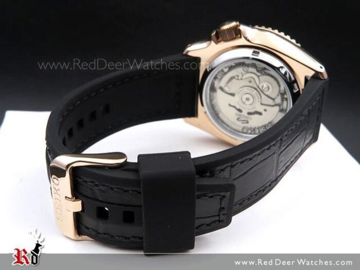 BUY Seiko 5 Sports Rose Gold Steel Silicone Automatic Watch