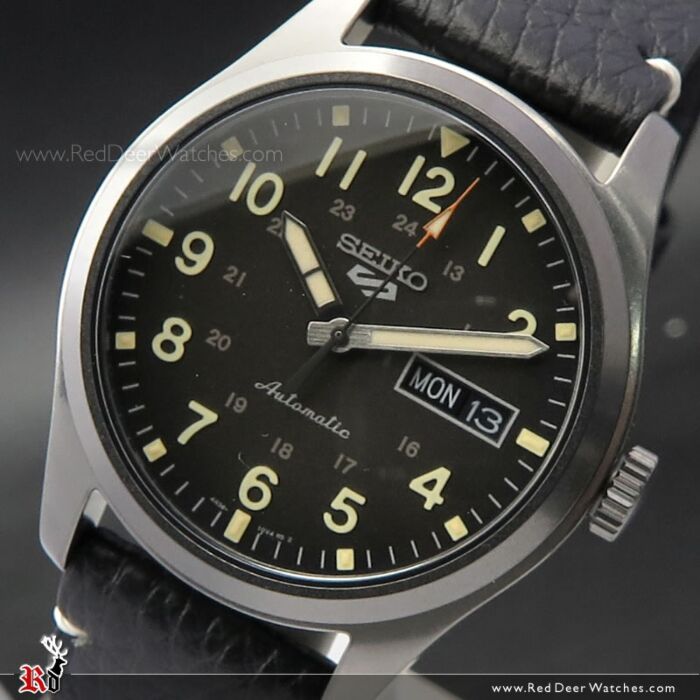 BUY Seiko 5 Sports All Black Leather Automatic Watch SRPG41K1 - Buy Watches  Online | SEIKO Red Deer Watches