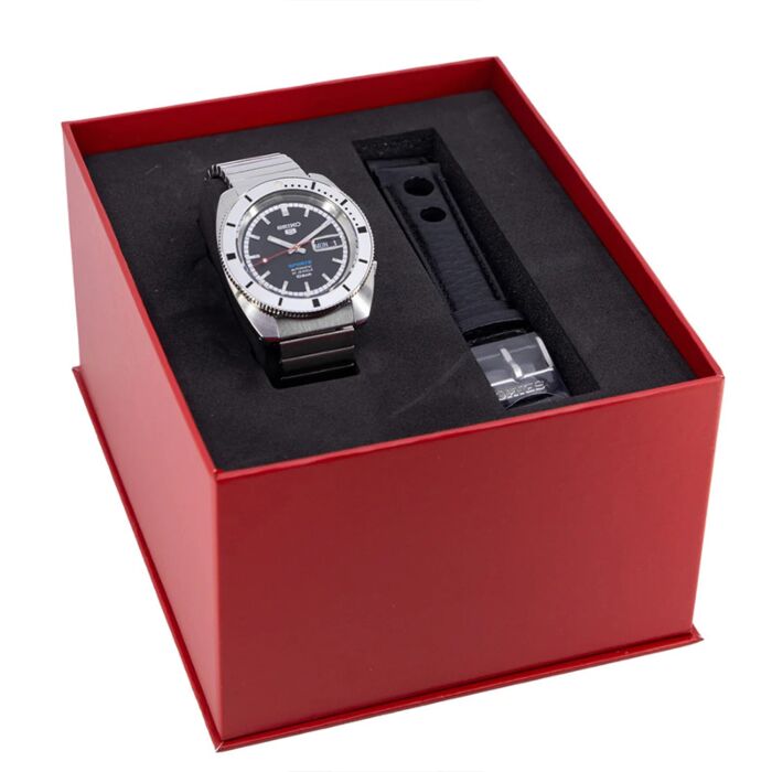 Seiko 5 Sports Black 1968 Recreation Limited Edition Watch SRPL05K1