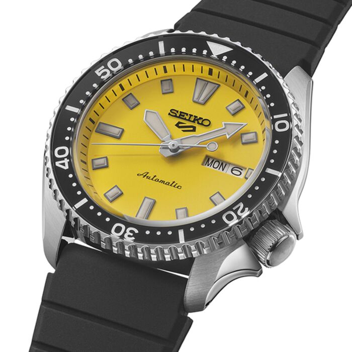 Seiko 5 Sports Automatic SKX Redux Daichi Yellow Watch SRPL87K1