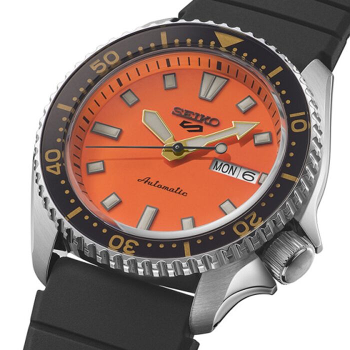 Seiko 5 Sports Automatic SKX Redux Daichi Orange Watch SRPL89K1