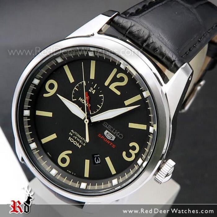 Seiko 5 Automatic 100M Leather Strap Watch SSA297K1 SSA297