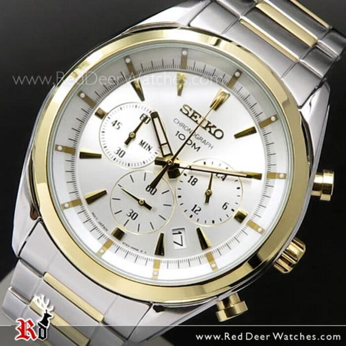 BUY Seiko Chronograph Two Tone Mens Watch SSB090P1, SSB090 - Buy Watches  Online | SEIKO Red Deer Watches