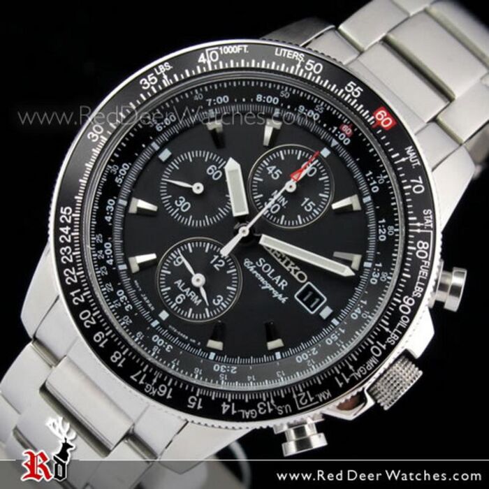 BUY Seiko Flightmaster Solar Chronograph Pilot Watch SSC009P1, SSC009 - Buy  Watches Online | SEIKO Red Deer Watches