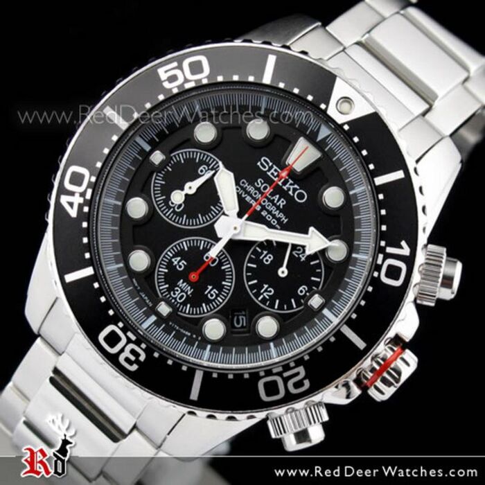 BUY Seiko Solar Chronograph Screw Down Crown Divers Mens Watch SSC015P1  SSC015 - Buy Watches Online | SEIKO Red Deer Watches