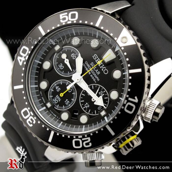 BUY Seiko Solar Chronograph Screw Down Crown Divers Mens Watch