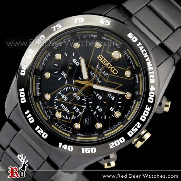 Seiko solar chronograph 100m on sale