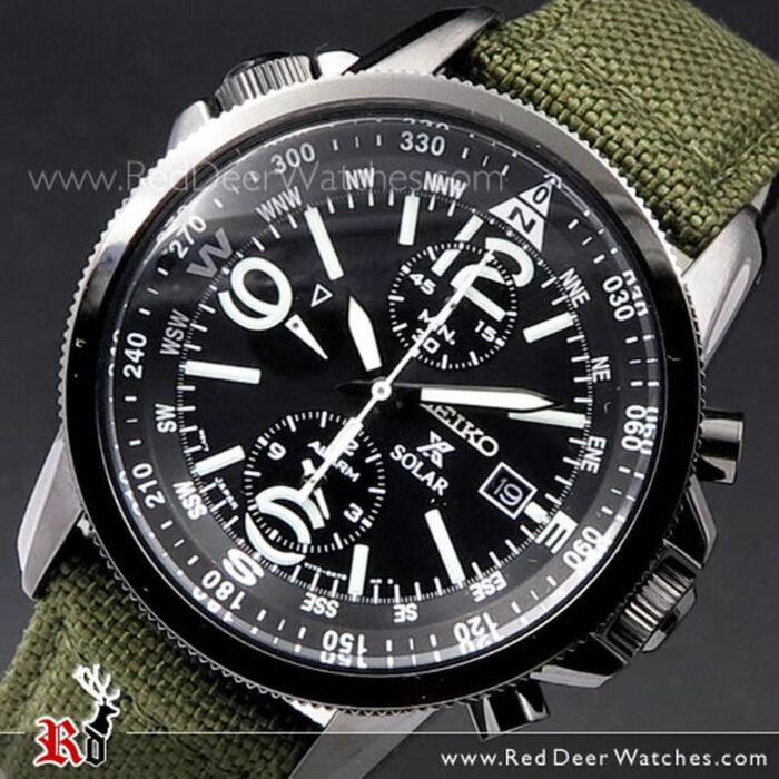 Seiko Solar Chronograph Nylon Strap Watch SSC295P1, SSC295 - Buy Watches Online | SEIKO Red Deer Watches