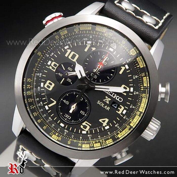 BUY Seiko Prospex Solar Chronograph Calfskin Strap Mens Watch SSC423P1 SSC423 Buy Watches Online SEIKO Red Deer Watches