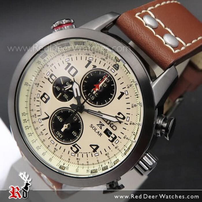 BUY Seiko Prospex Solar Chronograph Calfskin Strap Mens Watch SSC425P1 SSC425 Buy Watches Online SEIKO Red Deer Watches