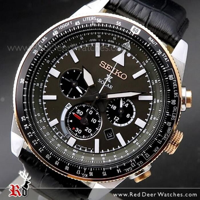 Seiko Sky Prospex Solar Chronograph Pilot Watch SSC611P1 SSC611