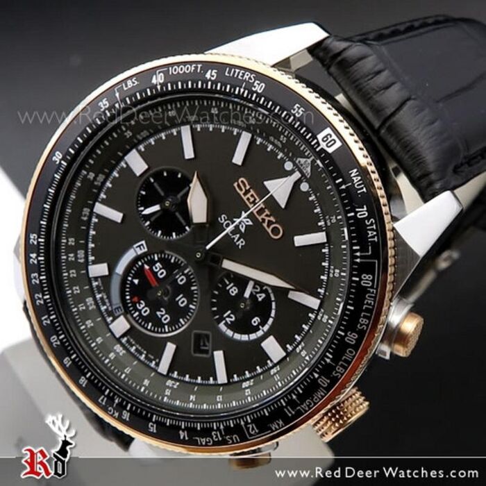 Seiko Sky Prospex Solar Chronograph Pilot Watch SSC611P1 SSC611