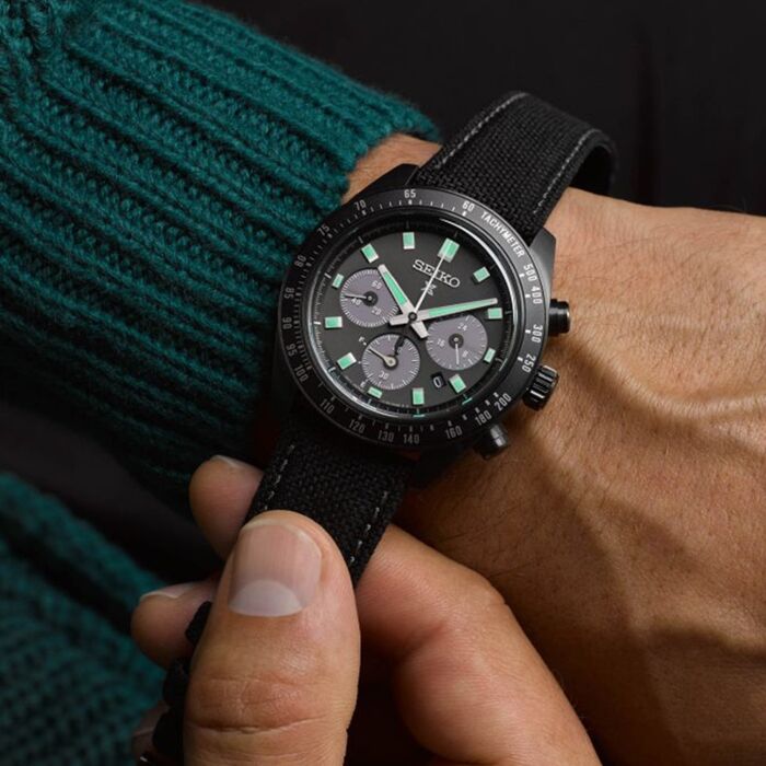 Seiko Prospex Solar SPEEDTIMER Chronograph The Black Series Watch SSC923P1