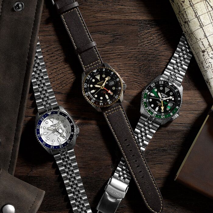 Seiko 5 sports leather strap hot sale