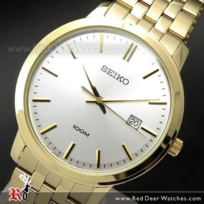 BUY Seiko Quartz 100M Gold Tone Mens Watch SUR112P1, SUR112 - Buy Watches  Online | SEIKO Red Deer Watches