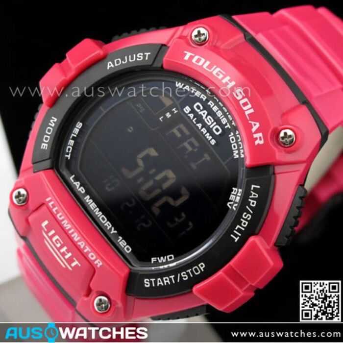 BUY Casio Solar World Time 5 Alarms 100M Sport Watch W-S220C