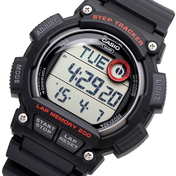 BUY Casio Tracker Dual Stopwatch Digital Watch WS-2100H-1A CASIO Watches Online - Red Watches